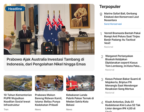 Homepage Headline section