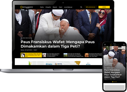 National Geographic Indonesia website on desktop and mobile